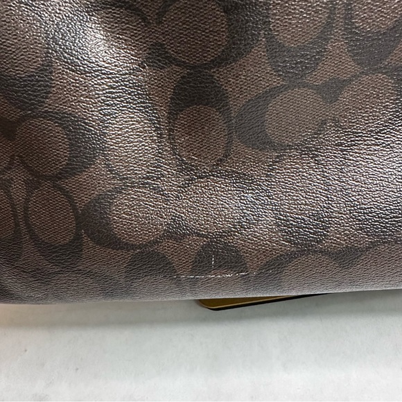 Authentic Coach Margot Carryall Satchel Bag Brown Black - Picture 5 of 13